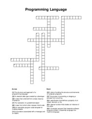Programming Language Word Scramble Puzzle