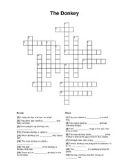 The Donkey Crossword Puzzle