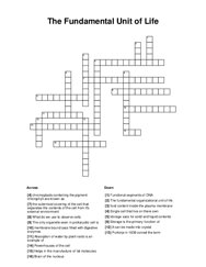 The Fundamental Unit of Life Crossword Puzzle