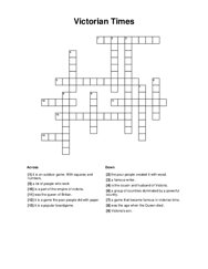 Victorian Times Crossword Puzzle
