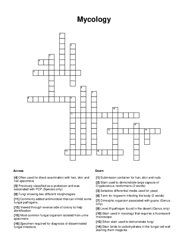 Mycology Crossword Puzzle