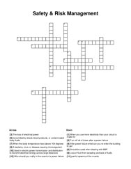 Safety & Risk Management Word Scramble Puzzle
