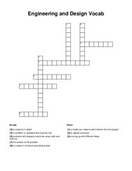 Engineering and Design Vocab Word Scramble Puzzle