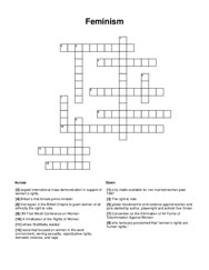 Feminism Crossword Puzzle