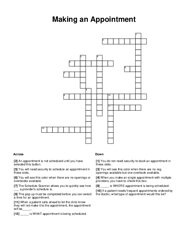 Making an Appointment Word Scramble Puzzle