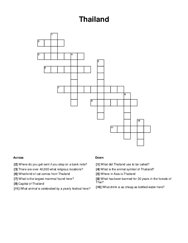 Thailand Crossword Puzzle