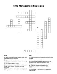 Time Management Strategies Word Scramble Puzzle