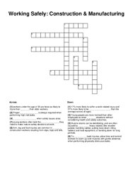 Working Safely: Construction & Manufacturing Word Scramble Puzzle
