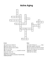 Active Aging Word Scramble Puzzle