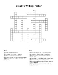 Creative Writing: Fiction Crossword Puzzle