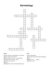 Dermatology Crossword Puzzle