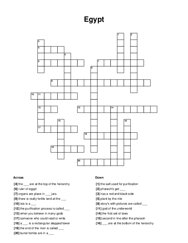 Egypt Crossword Puzzle