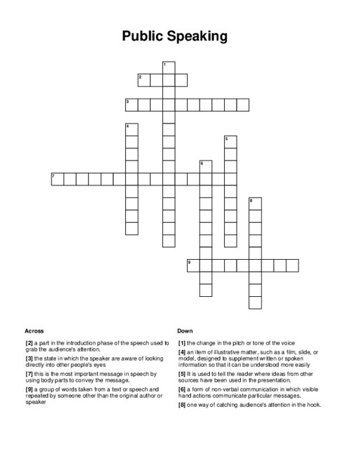 give a speech crossword clue
