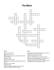 The Moon Crossword Puzzle