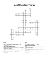 Axial Skeleton: Thorax Crossword Puzzle
