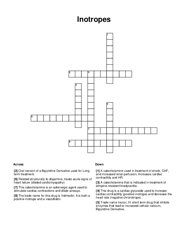 Inotropes Crossword Puzzle