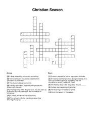 Christian Season Crossword Puzzle