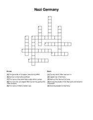 Nazi Germany Crossword Puzzle