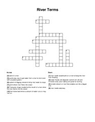 River Terms Crossword Puzzle