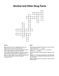 Alcohol and Other Drug Facts Crossword Puzzle