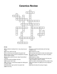 Ceramics Review Crossword Puzzle