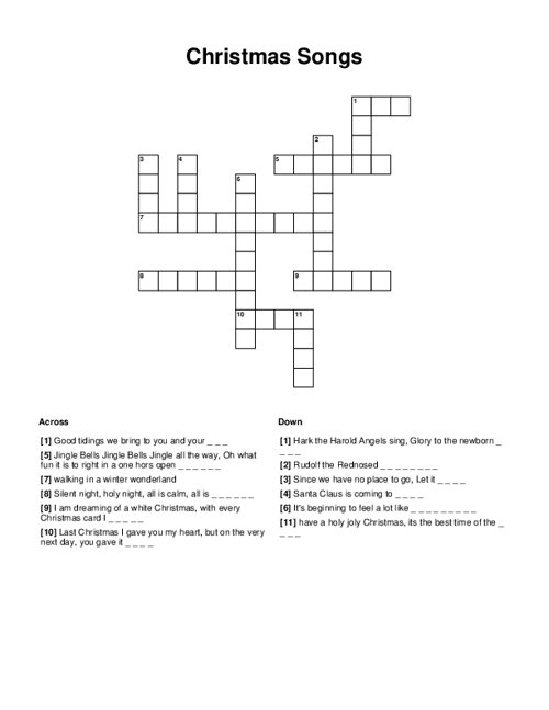 christmas-songs-crossword-puzzle
