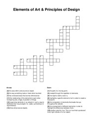 Elements of Art & Principles of Design Word Scramble Puzzle