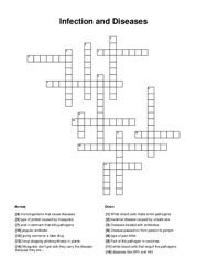 Infection and Diseases Crossword Puzzle