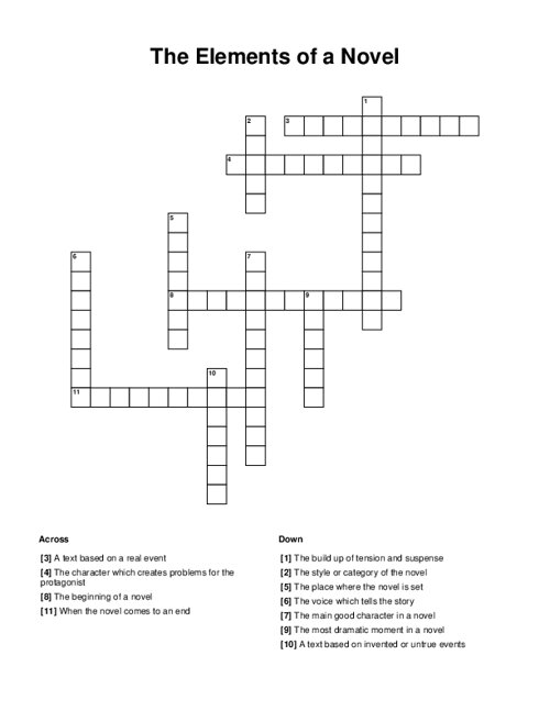 The Elements of a Novel Crossword Puzzle
