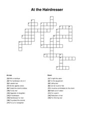 At the Hairdresser Crossword Puzzle