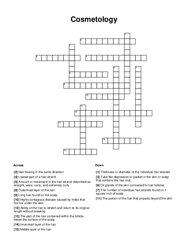 Cosmetology Crossword Puzzle