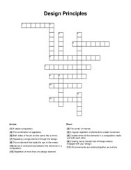 Design Principles Crossword Puzzle