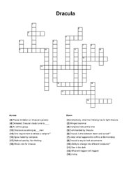 Dracula Crossword Puzzle