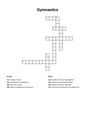 Gymnastics Crossword Puzzle