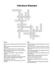 Infectious Diseases Crossword Puzzle