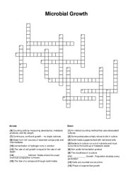 Microbial Growth Crossword Puzzle