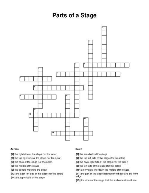 Parts Of A Stage Crossword Puzzle