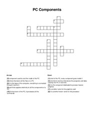 PC Components Crossword Puzzle