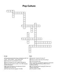 Pop Culture Crossword Puzzle