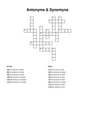 Antonyms & Synomyns Word Scramble Puzzle