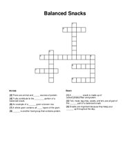 Balanced Snacks Crossword Puzzle