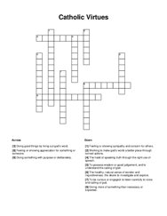 Catholic Virtues Crossword Puzzle