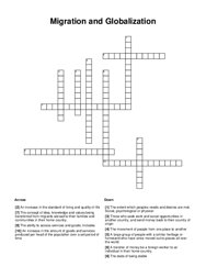 Migration and Globalization Word Scramble Puzzle