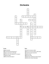 Orchestra Crossword Puzzle
