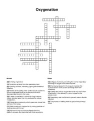 Oxygenation Crossword Puzzle