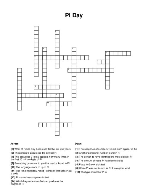 pi-day-crossword-puzzle
