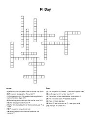 Pi Day Word Scramble Puzzle