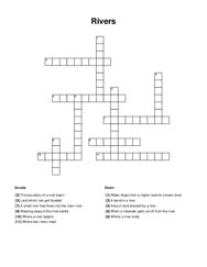 Rivers Crossword Puzzle