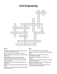 Civil Engineering Crossword Puzzle