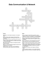 Data Communication & Network Crossword Puzzle